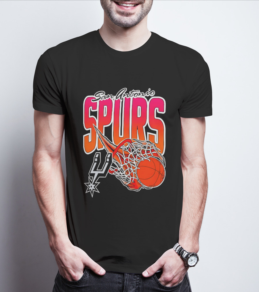San Antonio Spurs Basketball 2026 Fireball Net T-Shirt