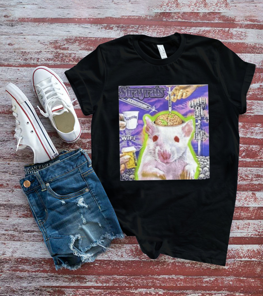 Stray Rats Lab Rat WiFi Fluoride Syringe Brain Injection T-Shirt
