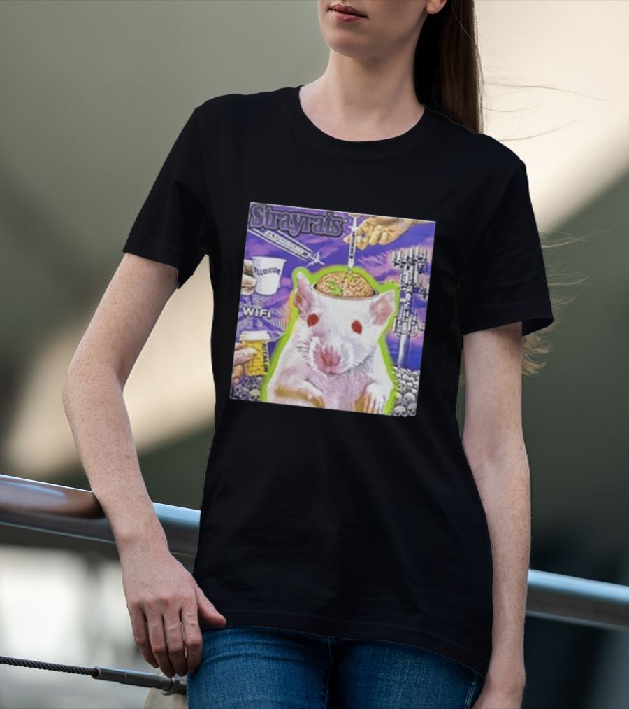 Stray Rats Lab Rat WiFi Fluoride Syringe Brain Injection T-Shirt