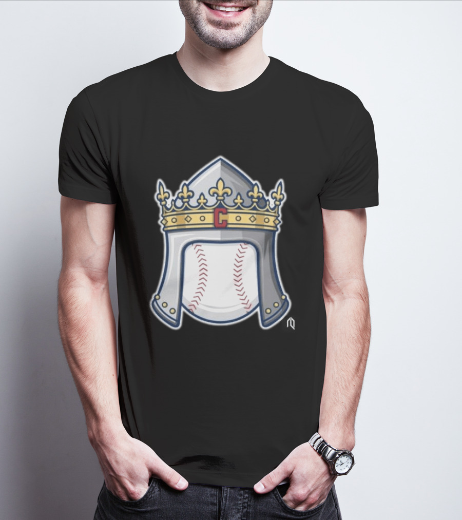 Cleveland Guardians Baseball Knight Helmet Crest T-Shirt