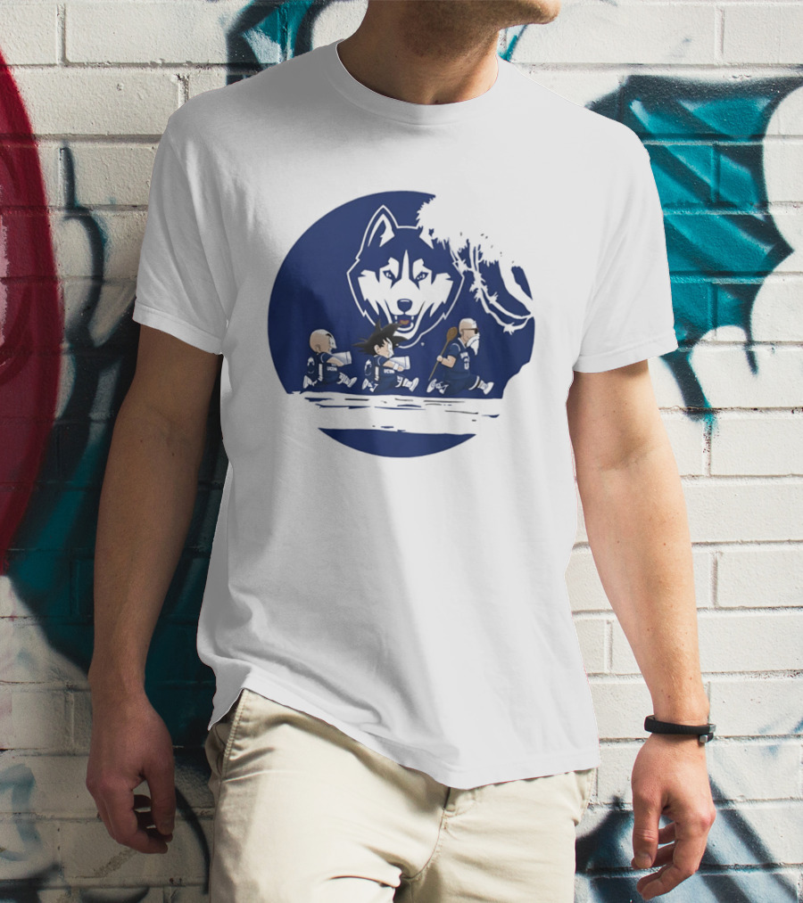 Uconn Huskies Meets Dragon Ball Characters Fusion T-Shirt