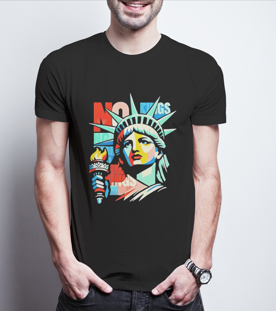 No Kings Liberty Equality Protest T-Shirt
