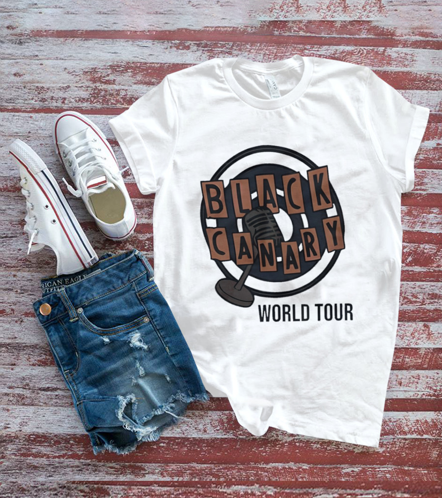 Black Canary Microphone Icon World Tour T-Shirt