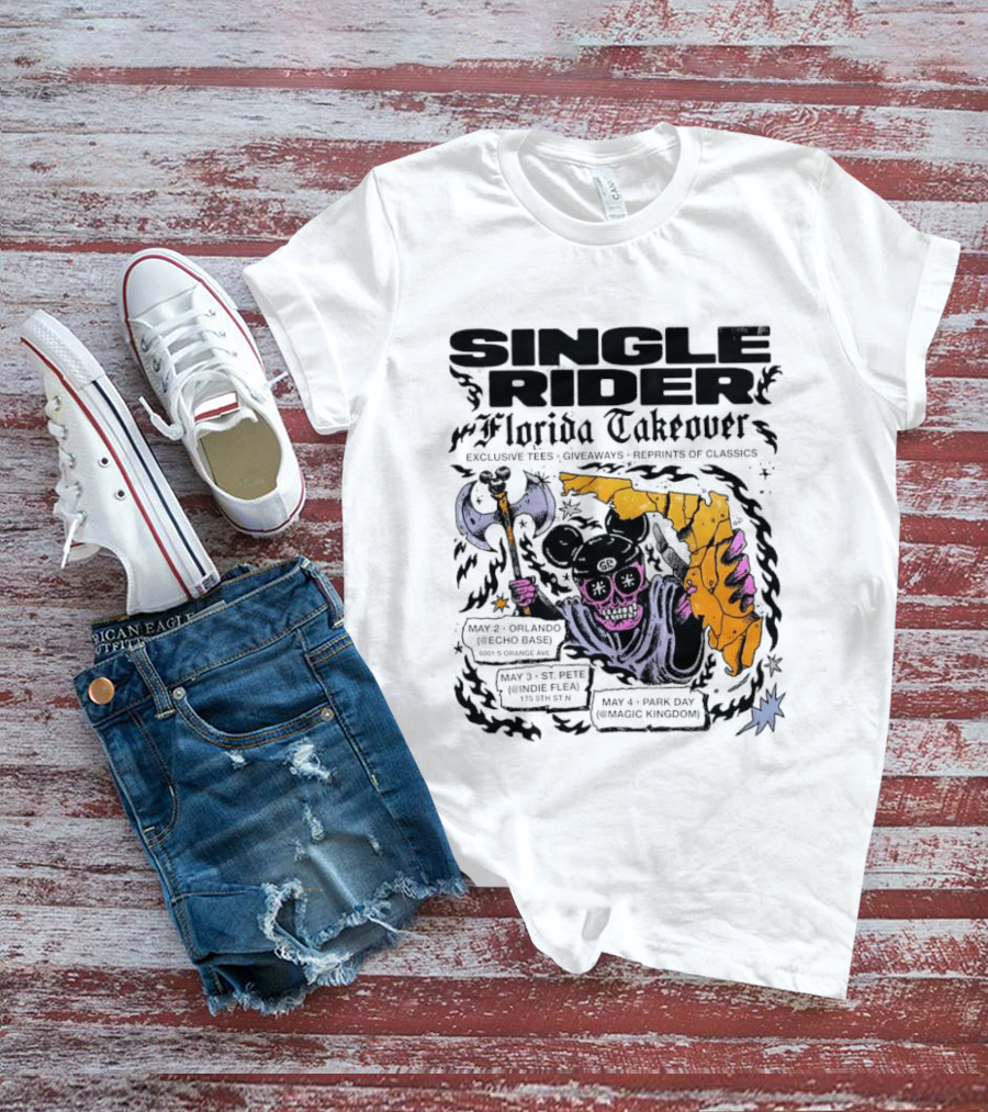 SINGLE RIDER Florida Takeover Exclusive Collectible Limited Edition T-Shirt