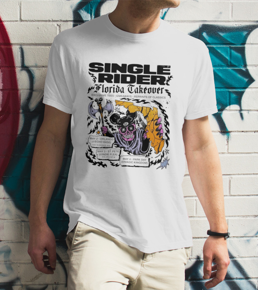 SINGLE RIDER Florida Takeover Exclusive Collectible Limited Edition T-Shirt