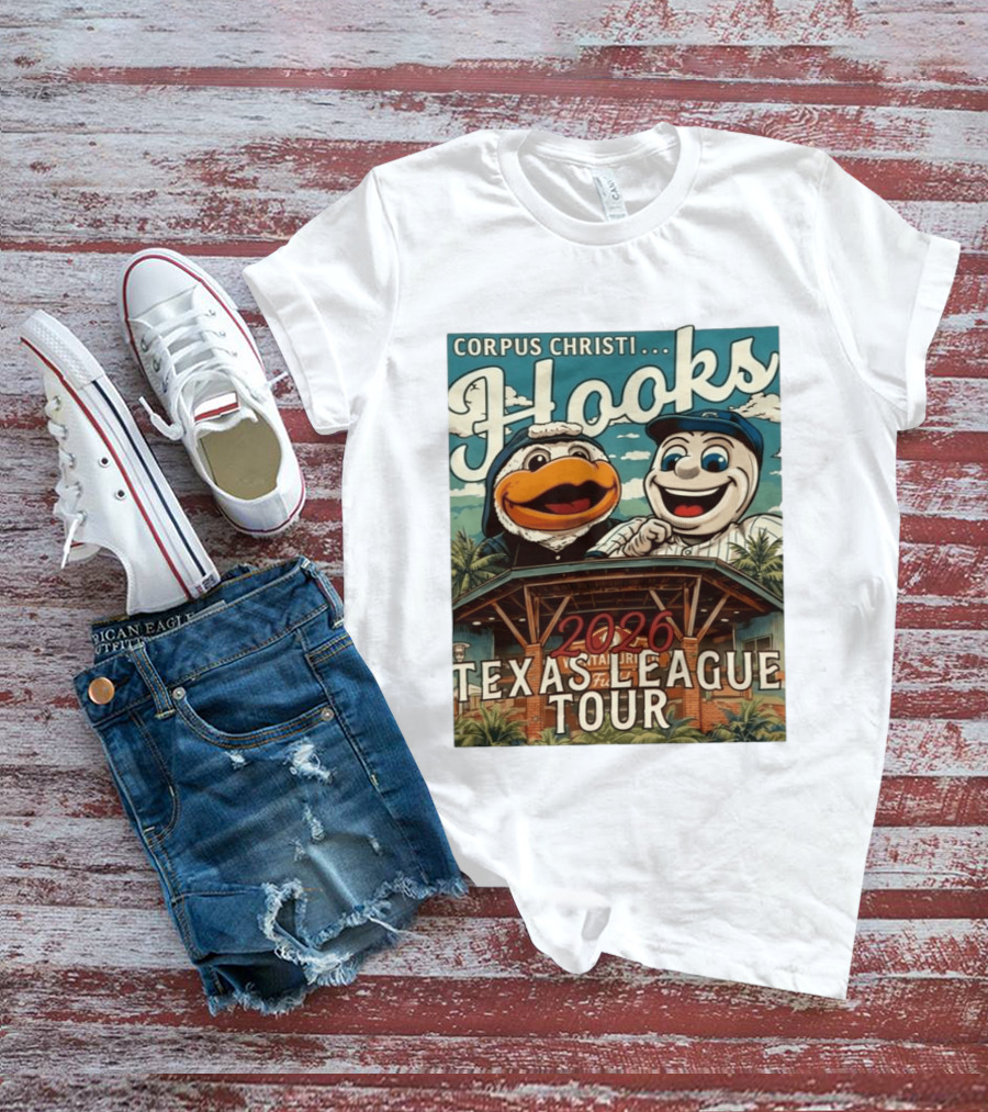 Corpus Christi Hooks 2026 Texas League Tour Stadium Fun T-Shirt