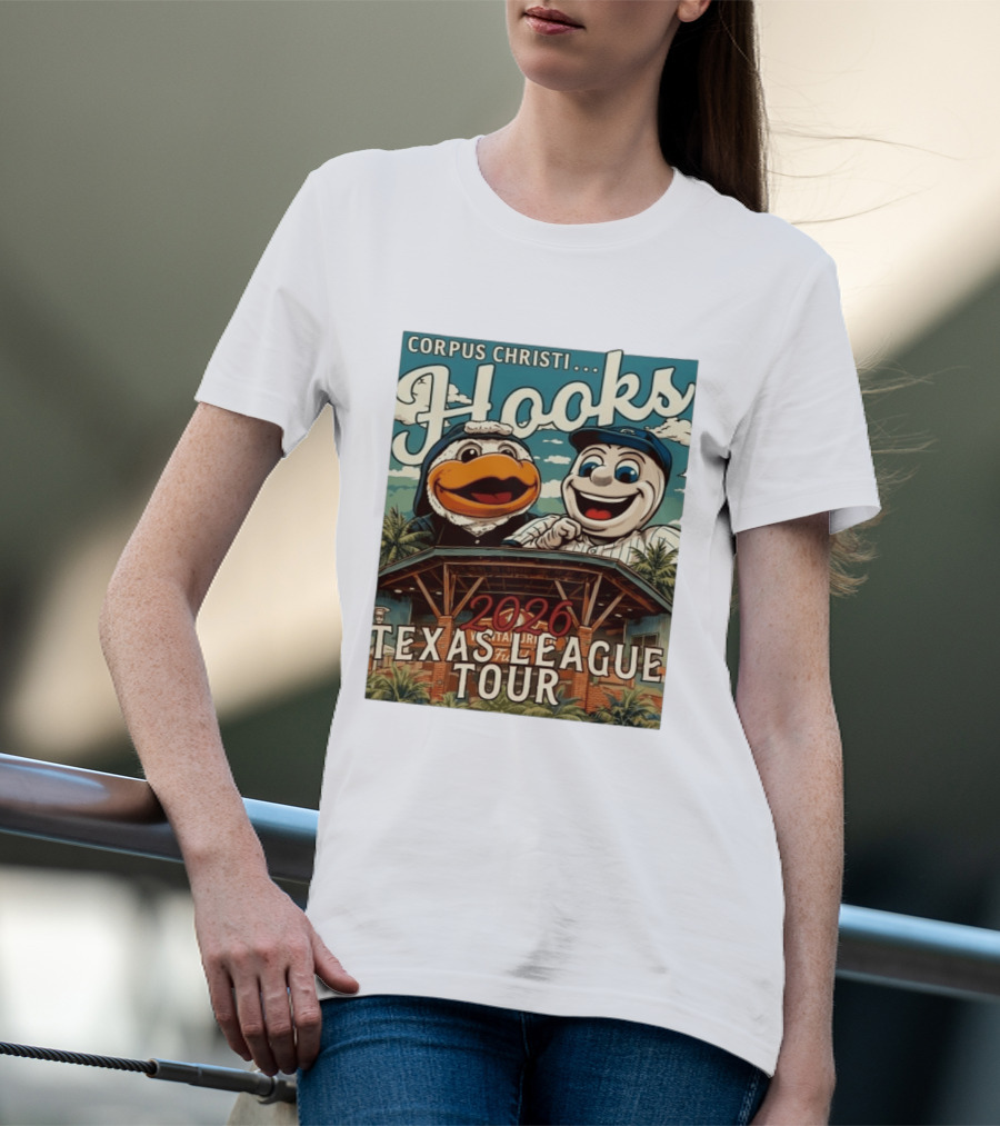 Corpus Christi Hooks 2026 Texas League Tour Stadium Fun T-Shirt