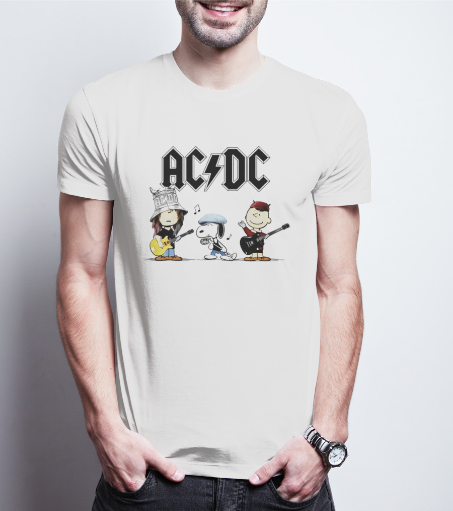 AC DC Snoopy Peanuts Band Meme T-Shirt