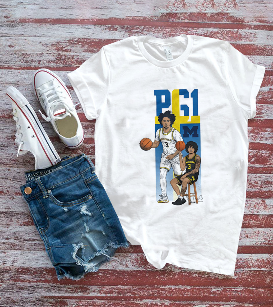 PG1 Elliot Cadeau Michigan Wolverines Basketball M T-Shirt