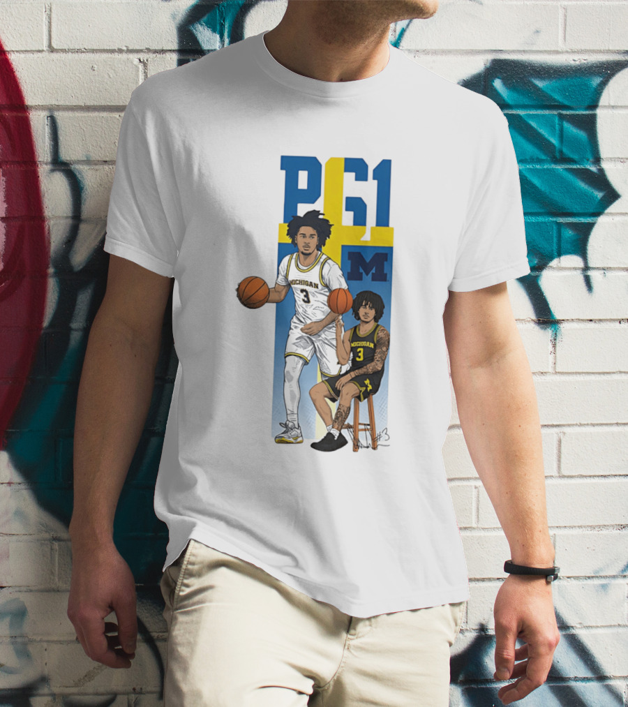 PG1 Elliot Cadeau Michigan Wolverines Basketball M T-Shirt