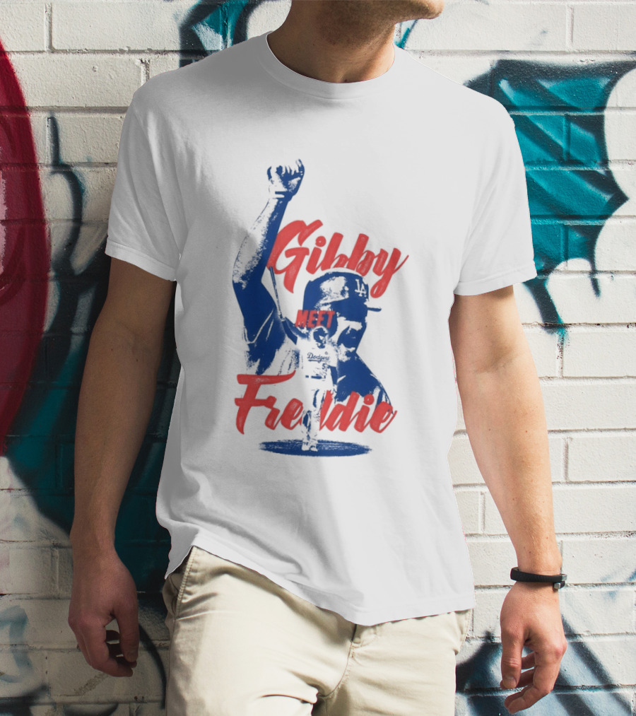 Gibby Meet Freddie Los Angeles Dodgers Baseball T-Shirt