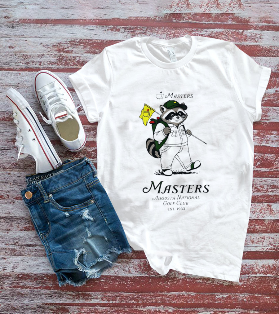 Masters Raccoon Augusta National Golf Club Est. 1933 T-Shirt