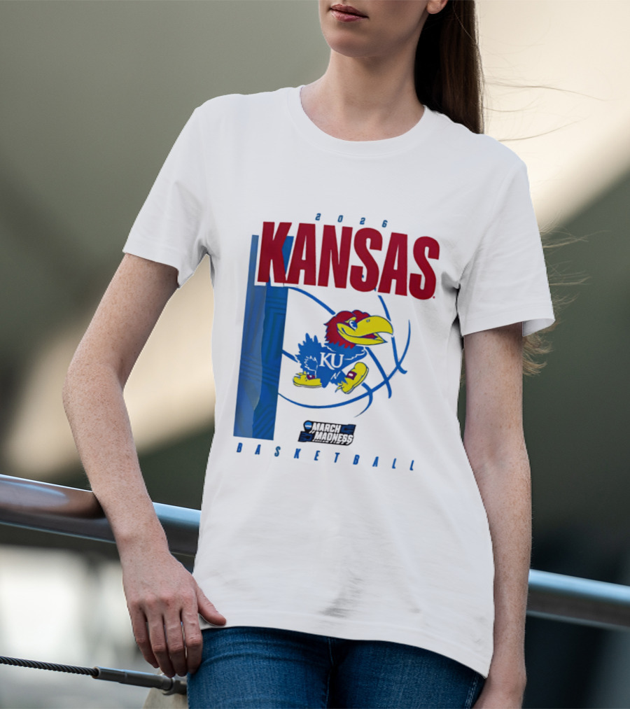 Kansas Jayhawks 2026 NCAA March Madness Basketball T-Shirt