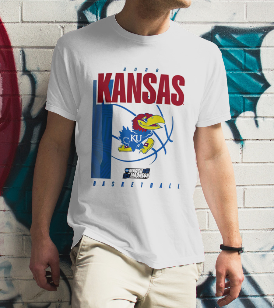 Kansas Jayhawks 2026 NCAA March Madness Basketball T-Shirt