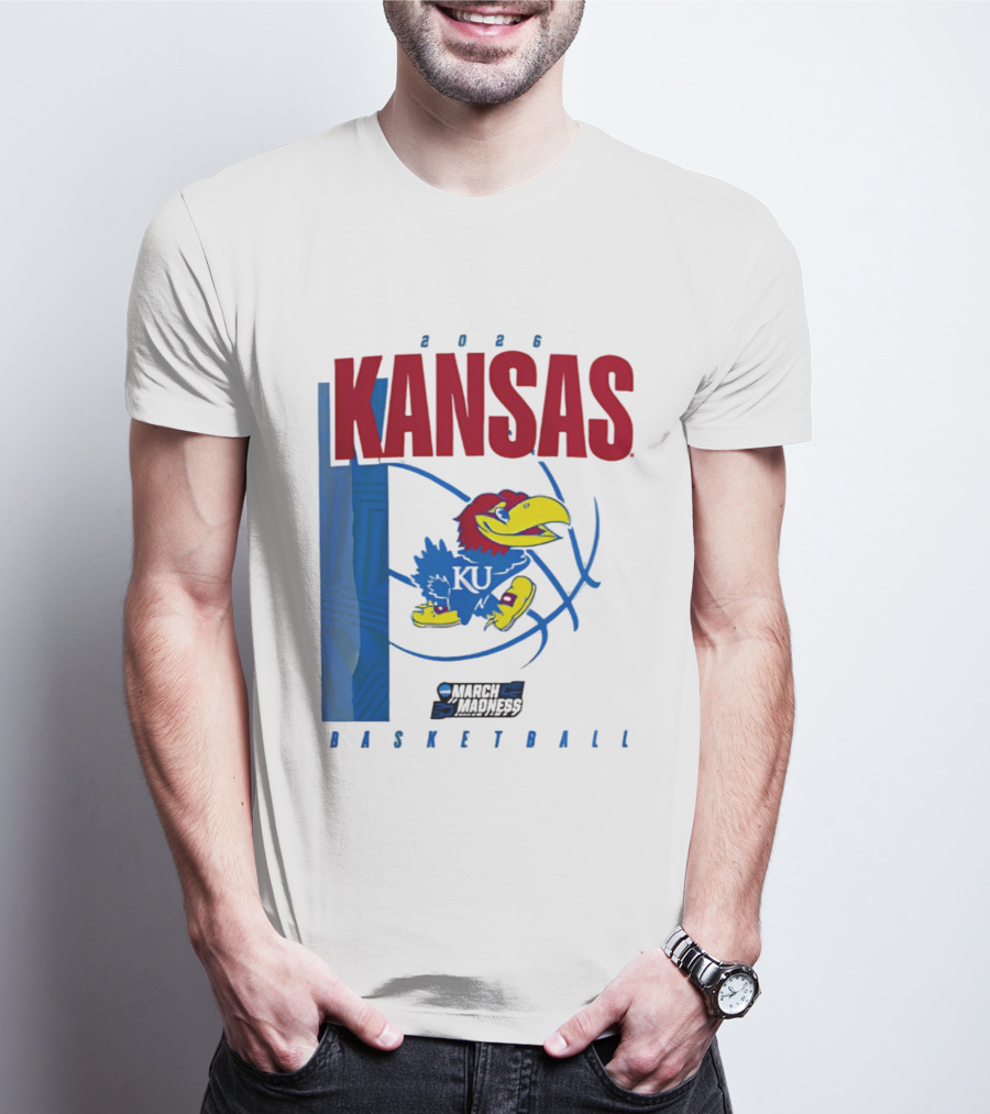 Kansas Jayhawks 2026 NCAA March Madness Basketball T-Shirt