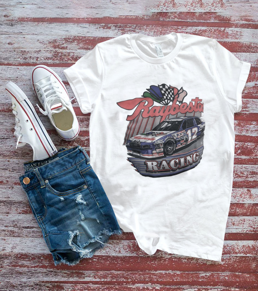 Raybestos Racing 1991 Car No. 12 Checkered Flags T-Shirt