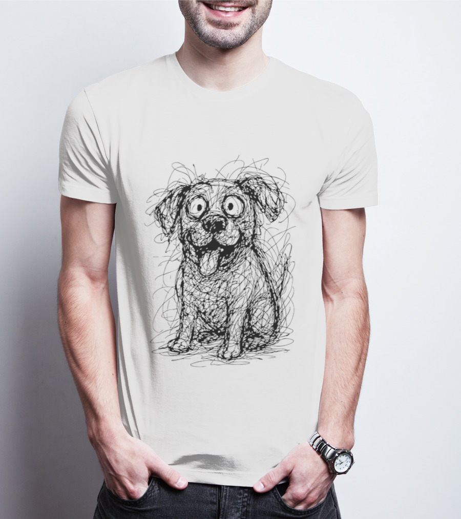 Whimsical Dog Drawing For Dog Lovers T-Shirt