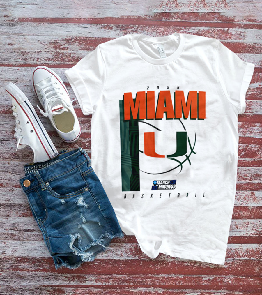 2026 Miami Hurricanes March Madness Basketball NCAA T-Shirt