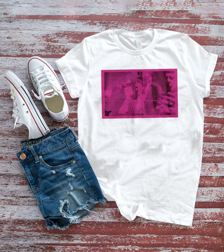 Frail State Of Mind Pink Abstract Band Collage T-Shirt