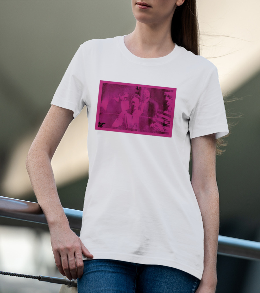 Frail State Of Mind Pink Abstract Band Collage T-Shirt