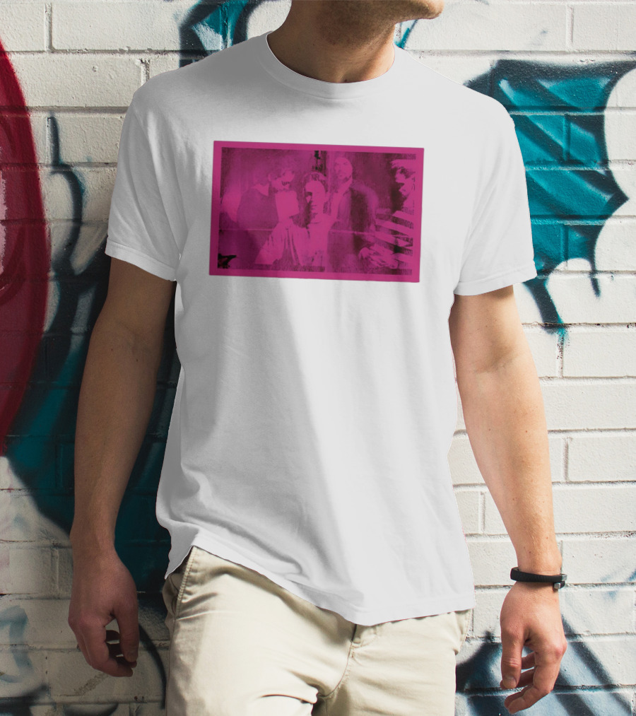 Frail State Of Mind Pink Abstract Band Collage T-Shirt