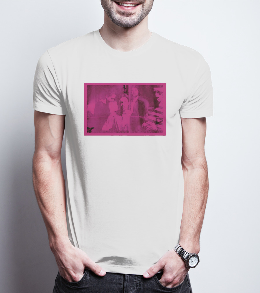 Frail State Of Mind Pink Abstract Band Collage T-Shirt