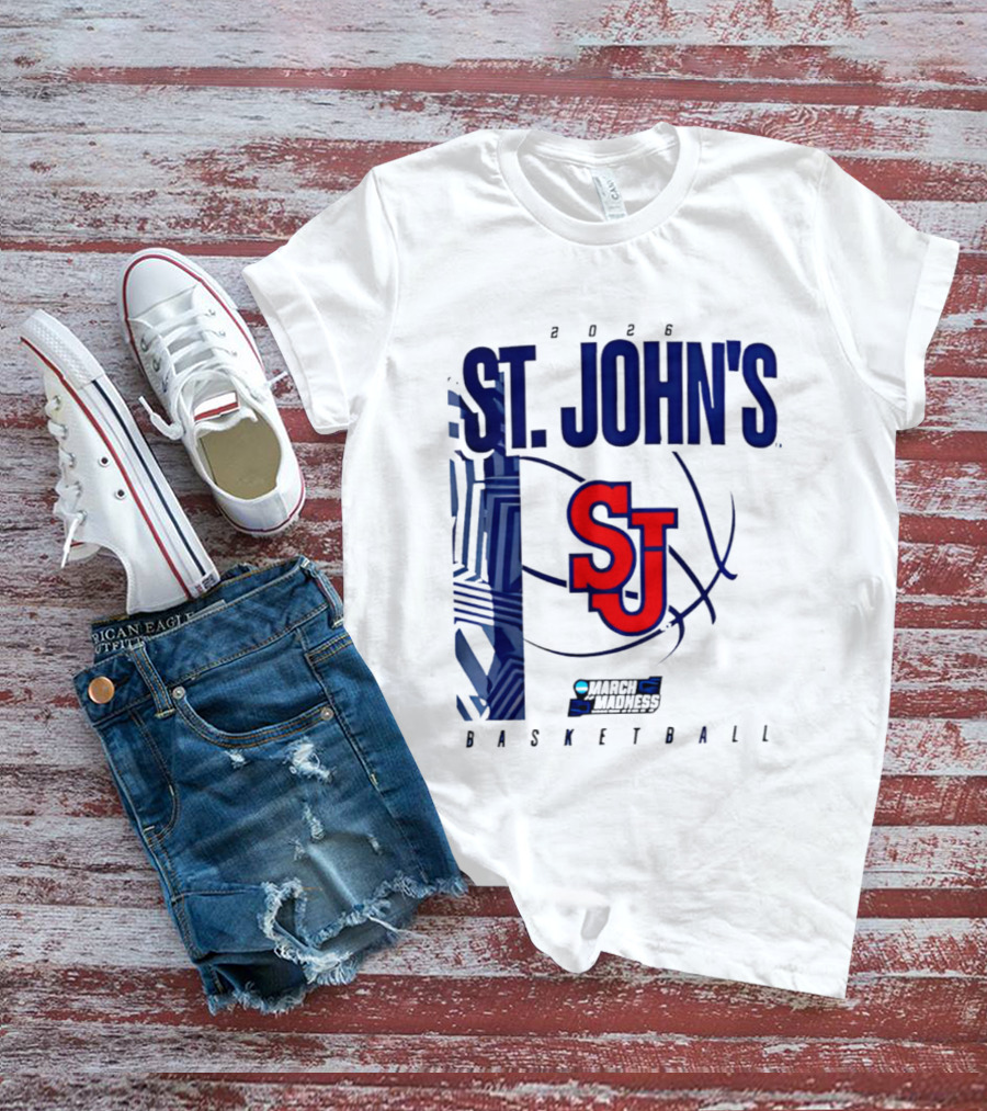 St. John's Red Storm NCAA 2026 March Madness Basketball SJ T-Shirt