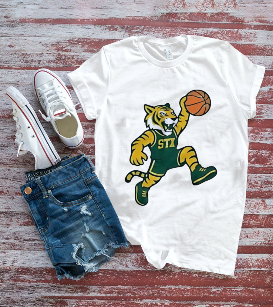 Northern Michigan Wildcats Basketball STX Tiger Dunking T-Shirt