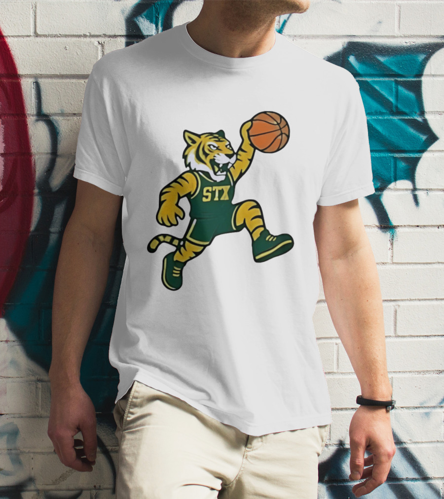 Northern Michigan Wildcats Basketball STX Tiger Dunking T-Shirt