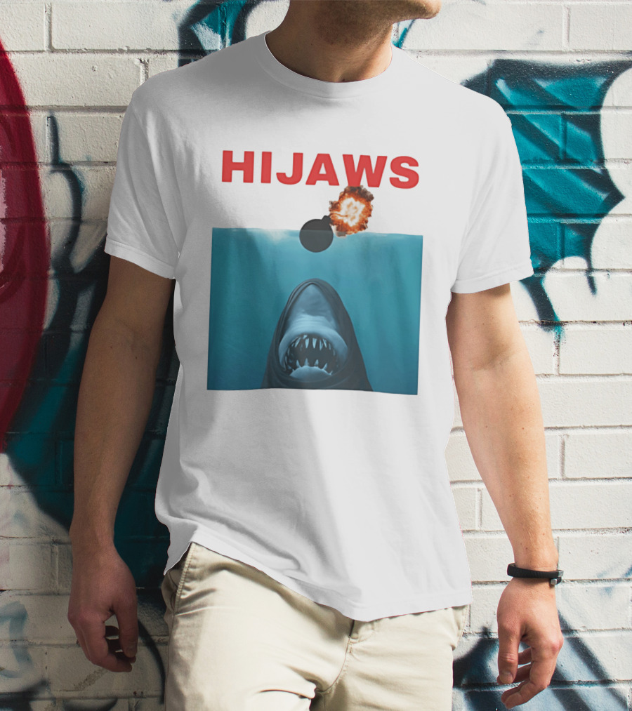 HIJAWS Jaws Bomb Explosion With Shark T-Shirt