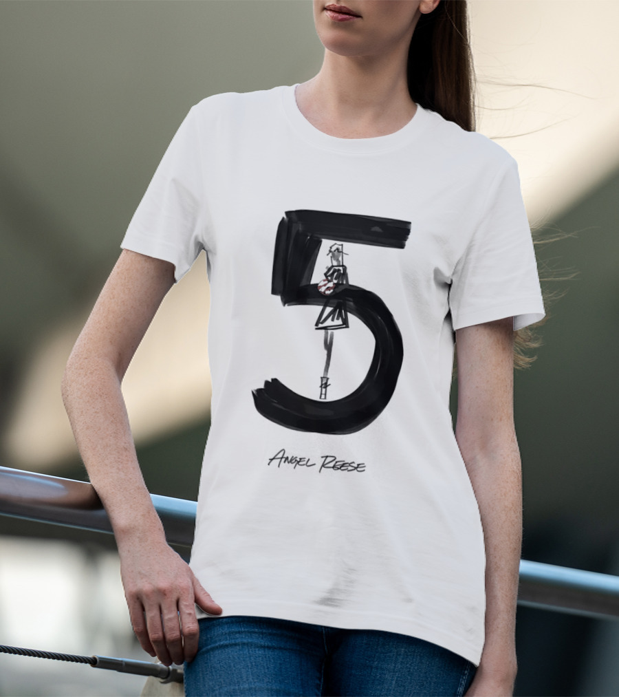 Angel Reese 5 Chicago Sky Basketball T-Shirt