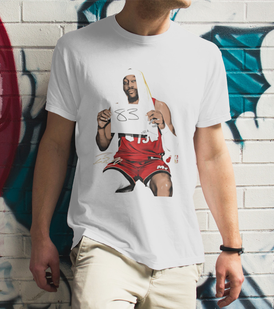Bam 83 Miami Heat Bam Adebayo 13 Player Collage T-Shirt