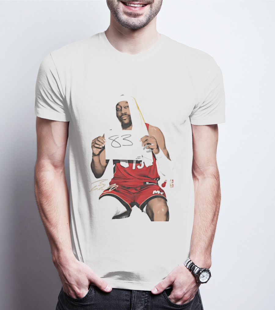 Bam 83 Miami Heat Bam Adebayo 13 Player Collage T-Shirt