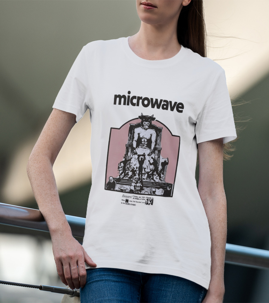 Cow On Throne Microwave Let's Play Marshall Law Magazine T-Shirt