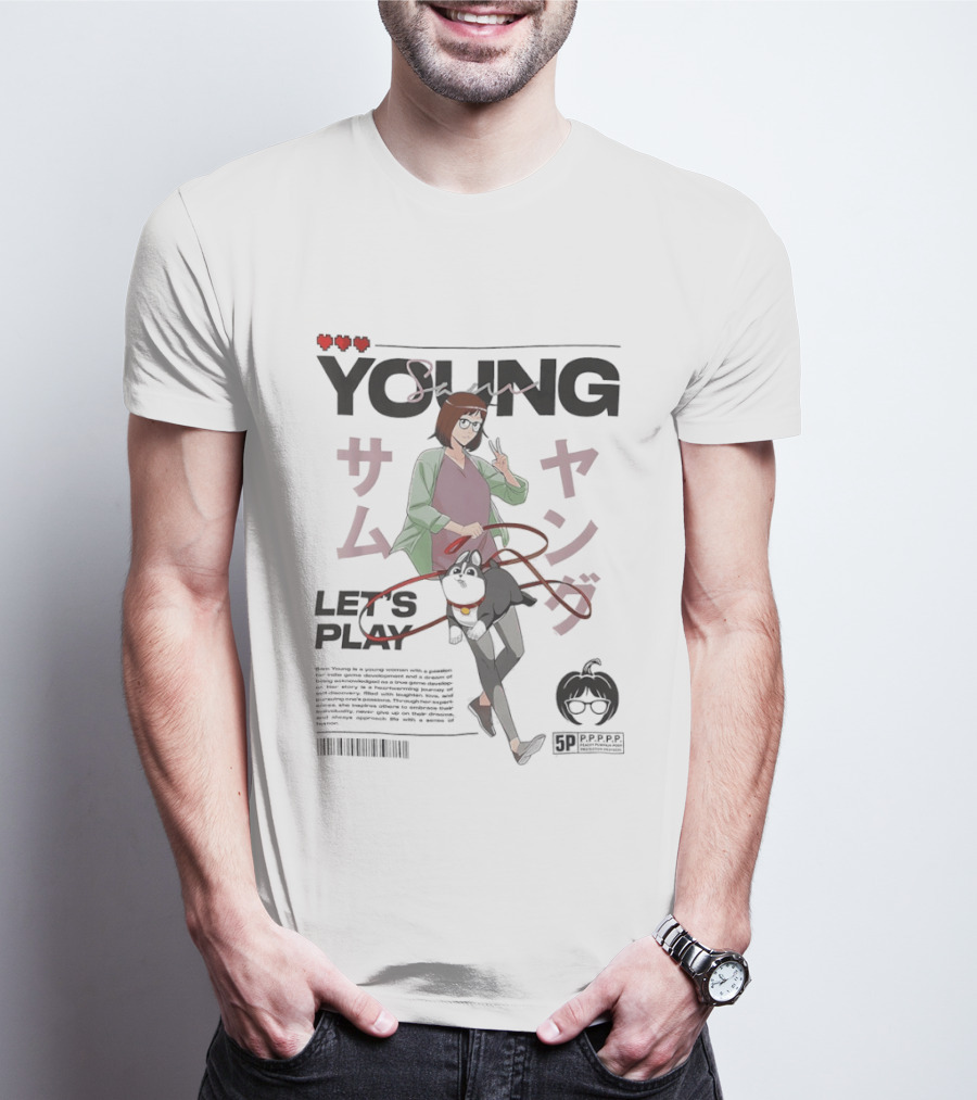 Let's Play Sam Young Magazine Cover Anime T-Shirt