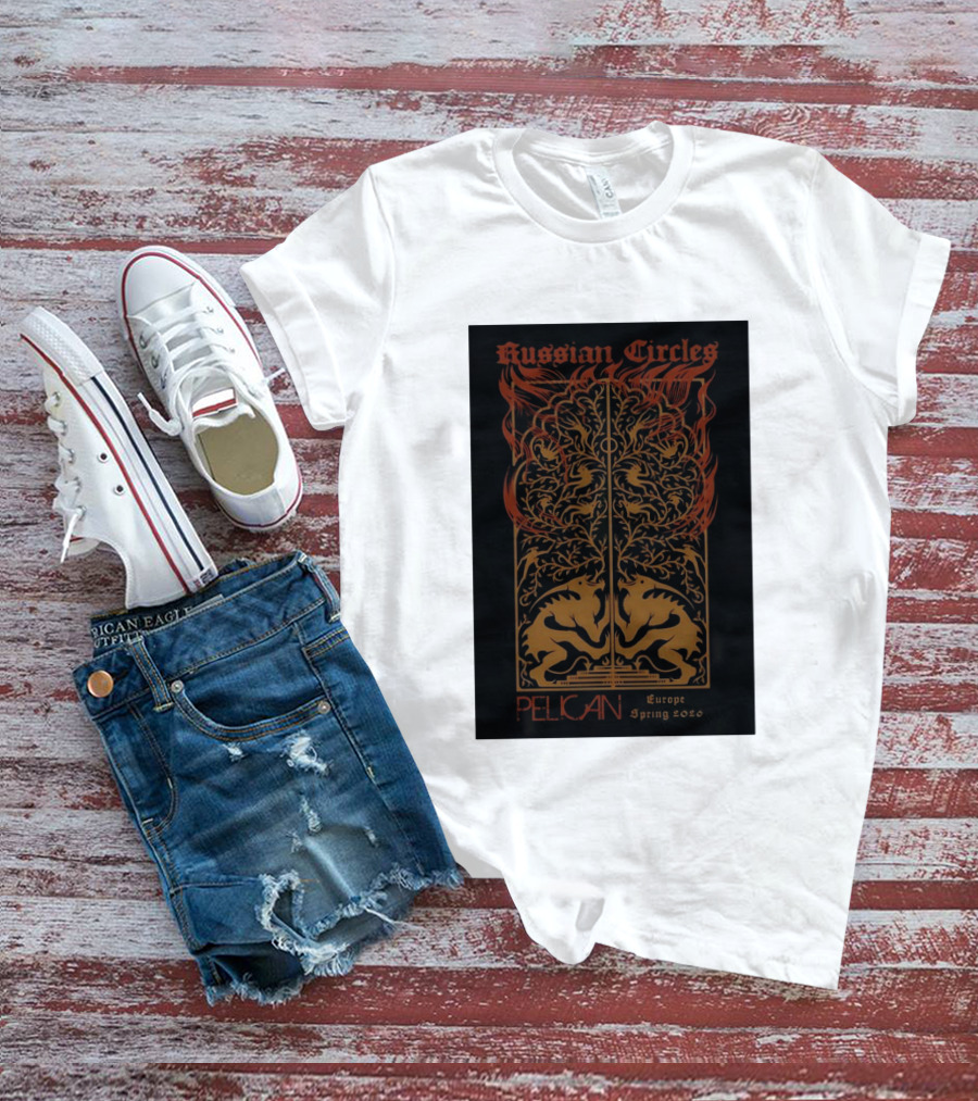 Russian Circles Pelican Europe Spring 2026 Tour Fantasy Artistry T-Shirt