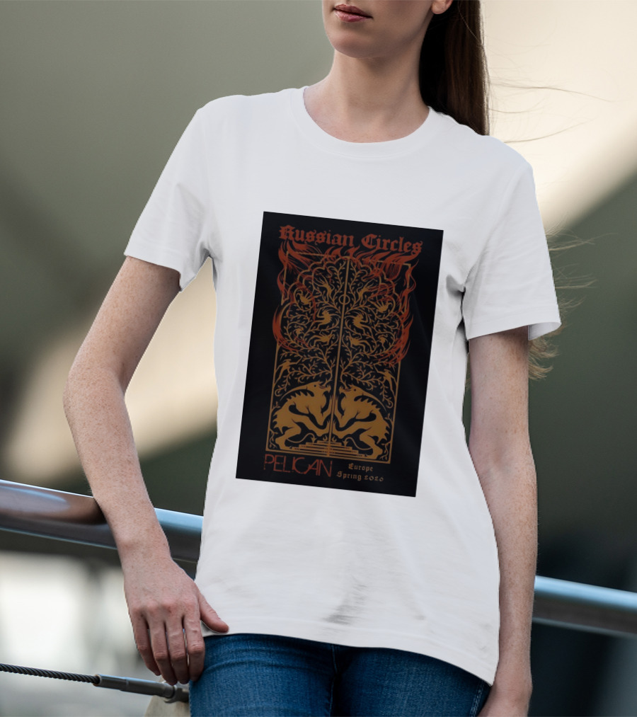 Russian Circles Pelican Europe Spring 2026 Tour Fantasy Artistry T-Shirt