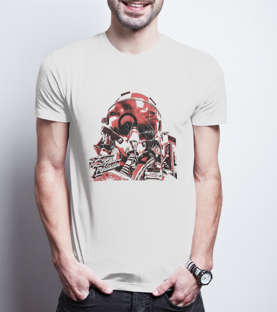 Fly As Eli Fly Above Expectations Fighter Pilot Helmet T-Shirt