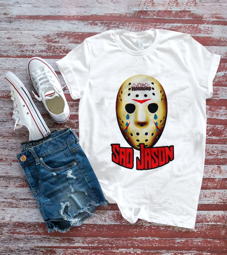 Astros Horrors Sad Jason Voorhees Mask Baseball Tears T-Shirt