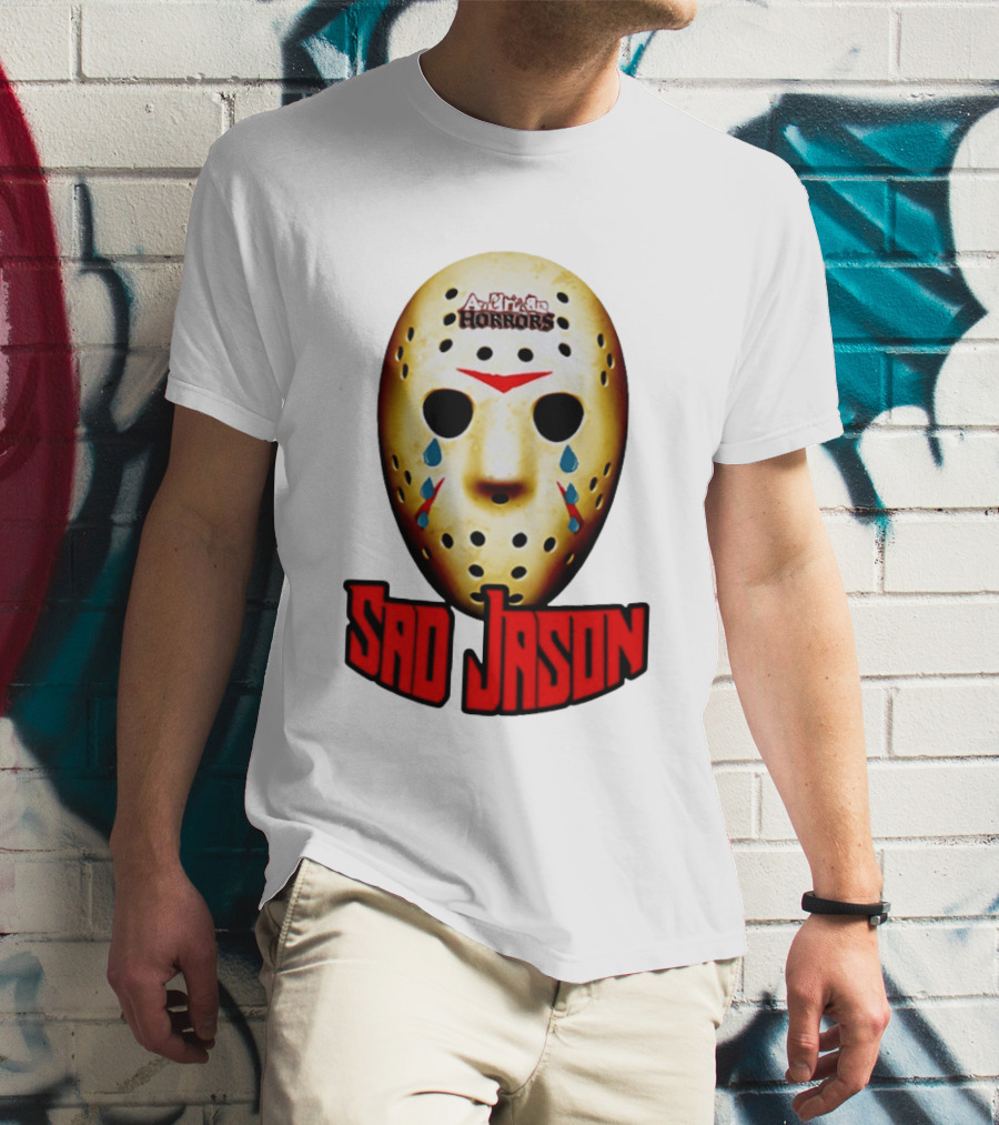 Astros Horrors Sad Jason Voorhees Mask Baseball Tears T-Shirt