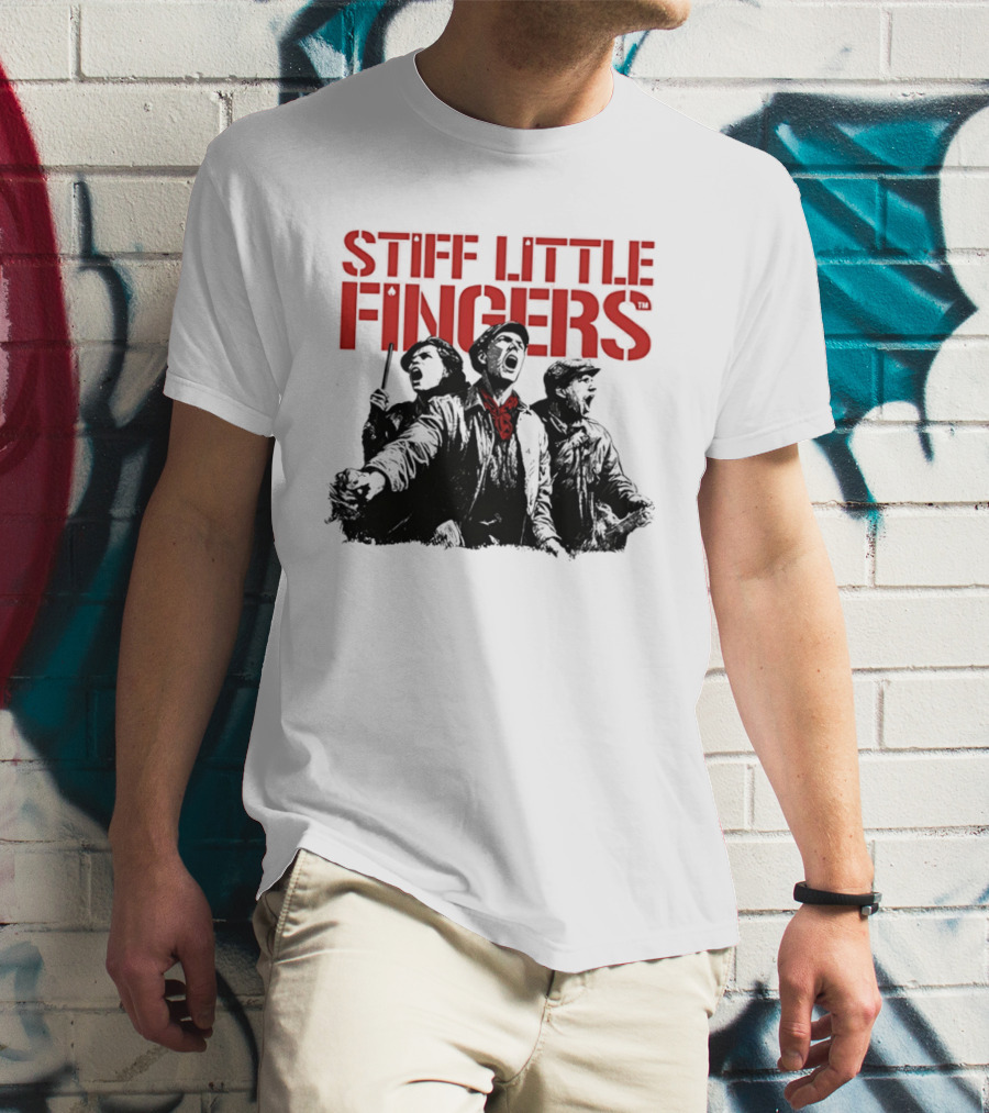 Stiff Little Fingers Raise Your Voice Tour Ecru T-Shirt
