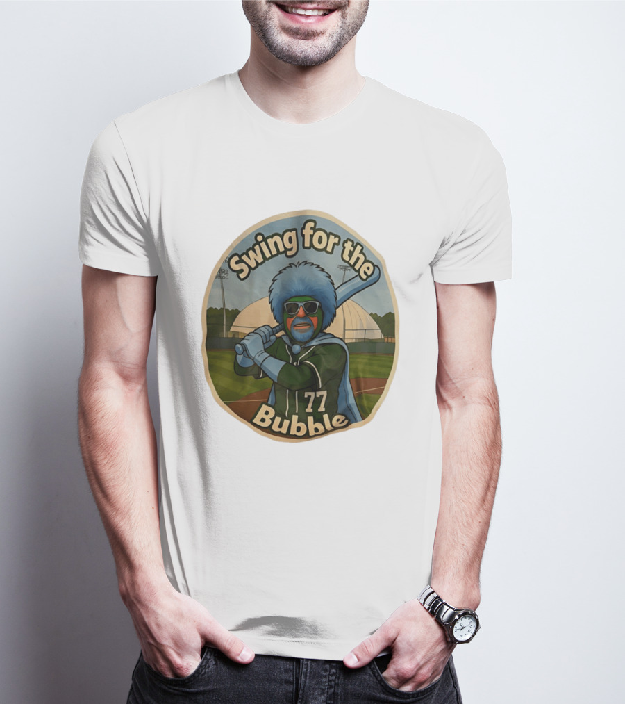 Swing For The Bubble 77 Tulane Green Wave Baseball T-Shirt