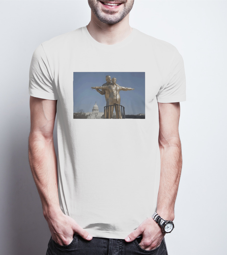 Donald Trump Jeffrey Epstein Titanic Pose White House Sculpture T-Shirt