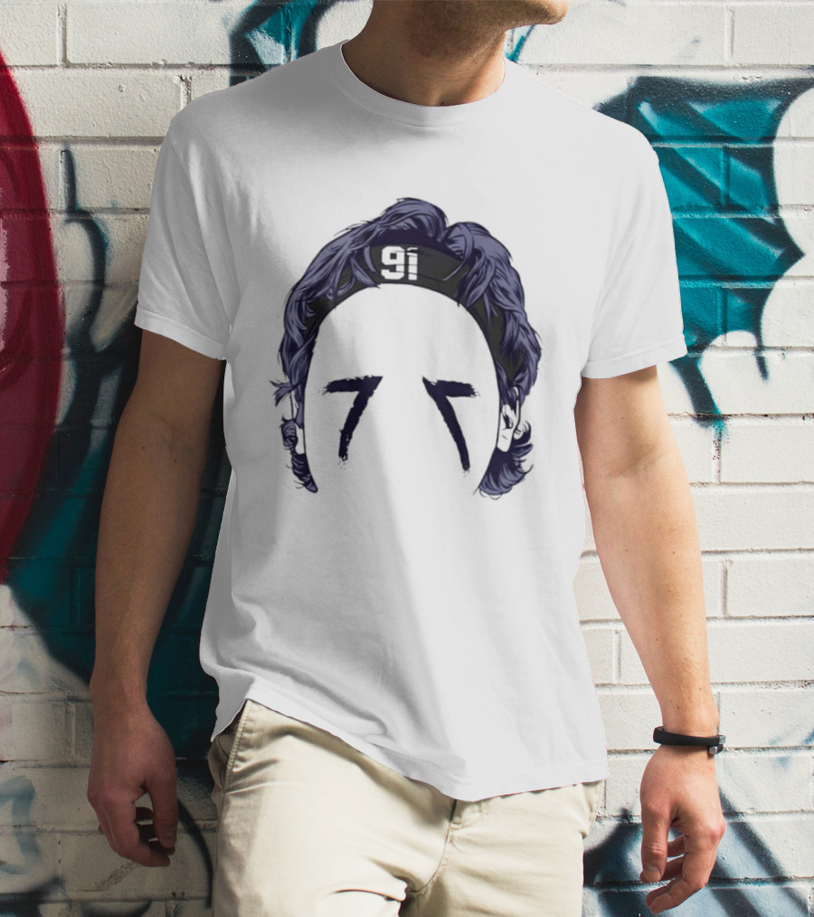 91 Headband Purple Hair Eye Black T-Shirt