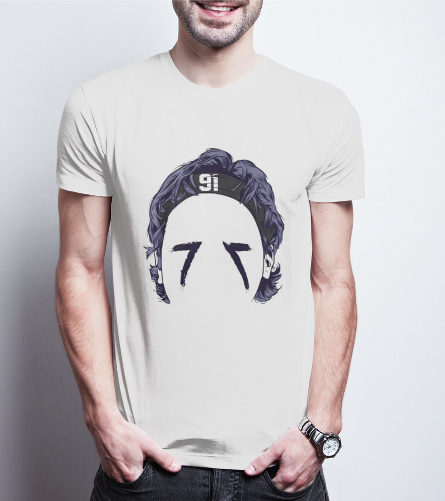91 Headband Purple Hair Eye Black T-Shirt