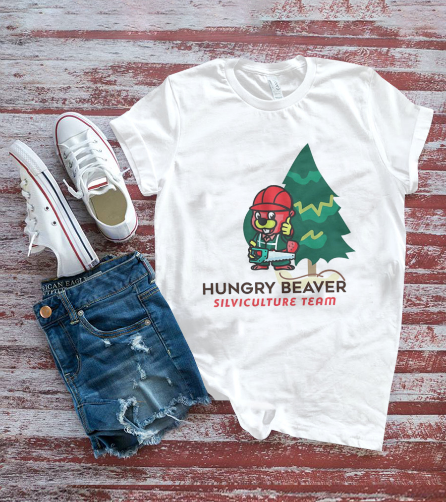 Hungry Beaver Silviculture Team Chainsaw And Tree T-Shirt