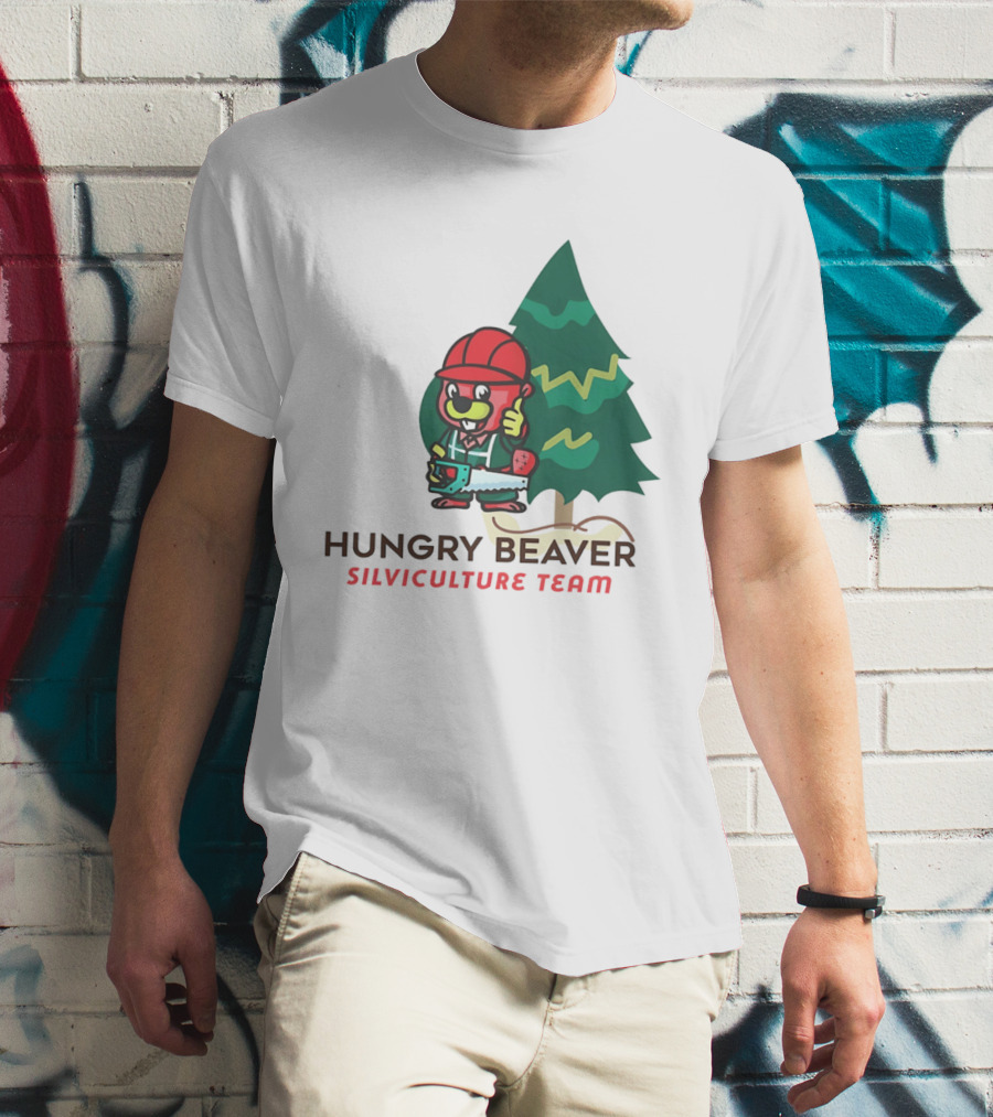 Hungry Beaver Silviculture Team Chainsaw And Tree T-Shirt