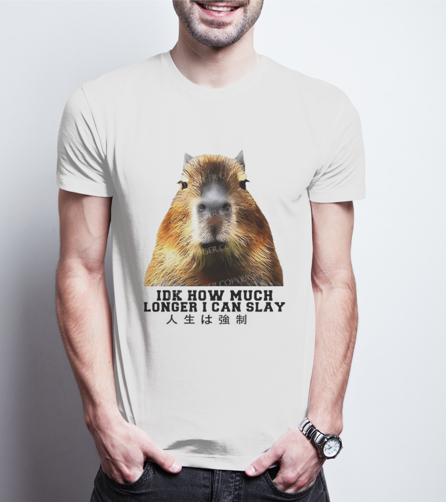 Capybara Idk How Much Longer I Can Slay T-Shirt