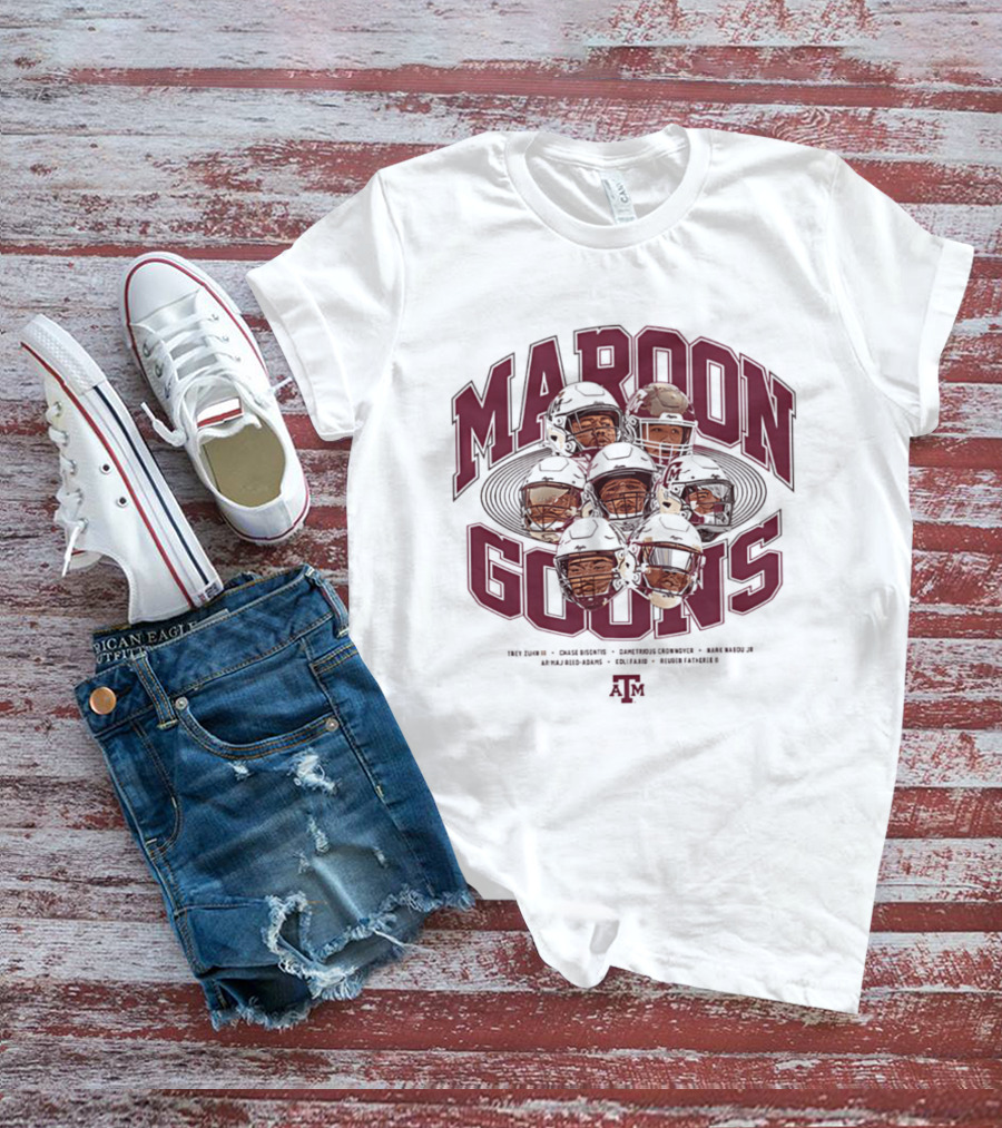 Texas A&M Maroon Goons Football NCAA Team Caricature T-Shirt