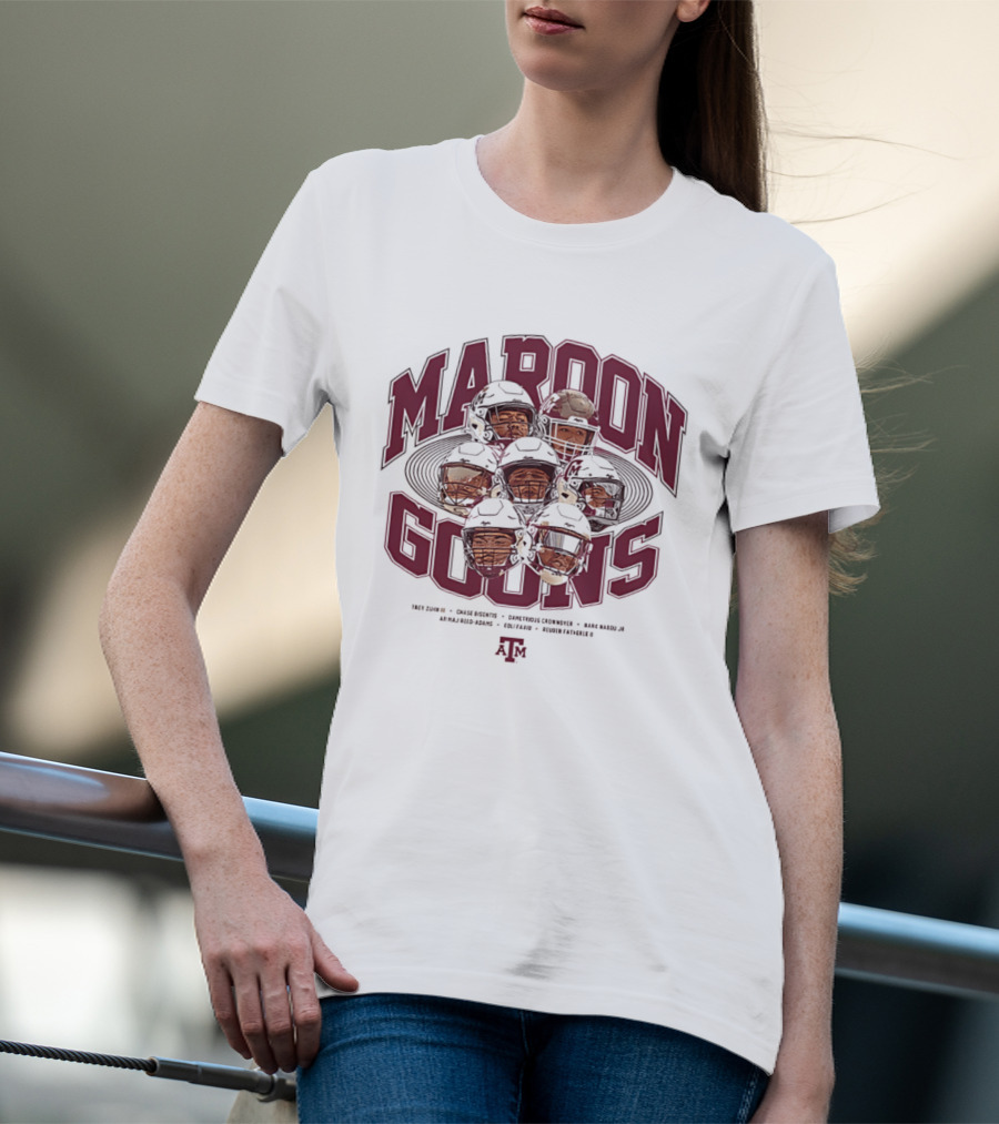 Texas A&M Maroon Goons Football NCAA Team Caricature T-Shirt